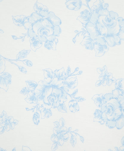Blue Roses Sleeper Gown and Hat