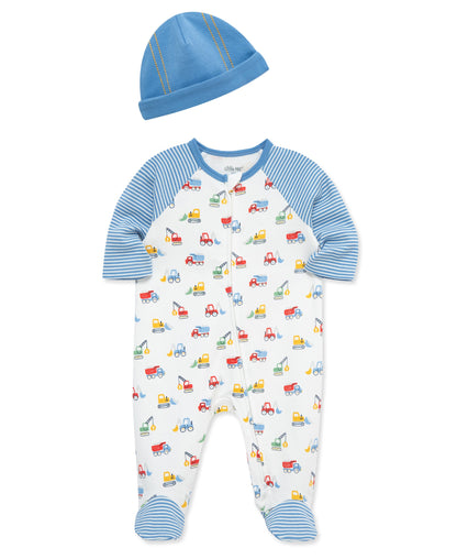 Trucks Zipper Footed One-Piece and Hat