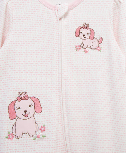 Lovely Pups 2-Way-Zip Footed One-Piece
