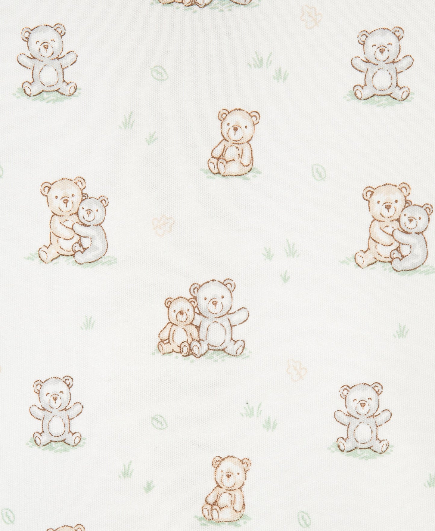 Fuzzy Bears 2-Way-Zip Footed One-Piece and Hat