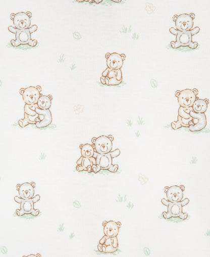 Fuzzy Bears 2-Way-Zip Footed One-Piece and Hat