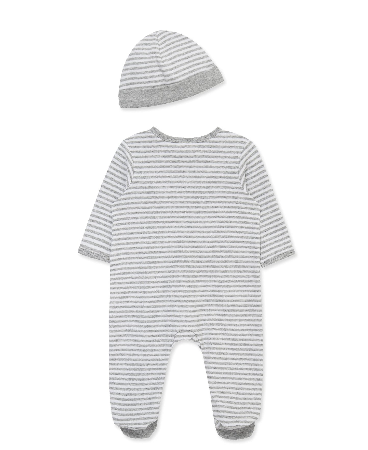 Race Cars 2-Way-Zip Footed One-Piece and Hat