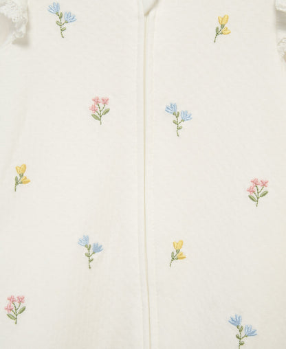 Floral 2-Way-Zip Footed One-Piece