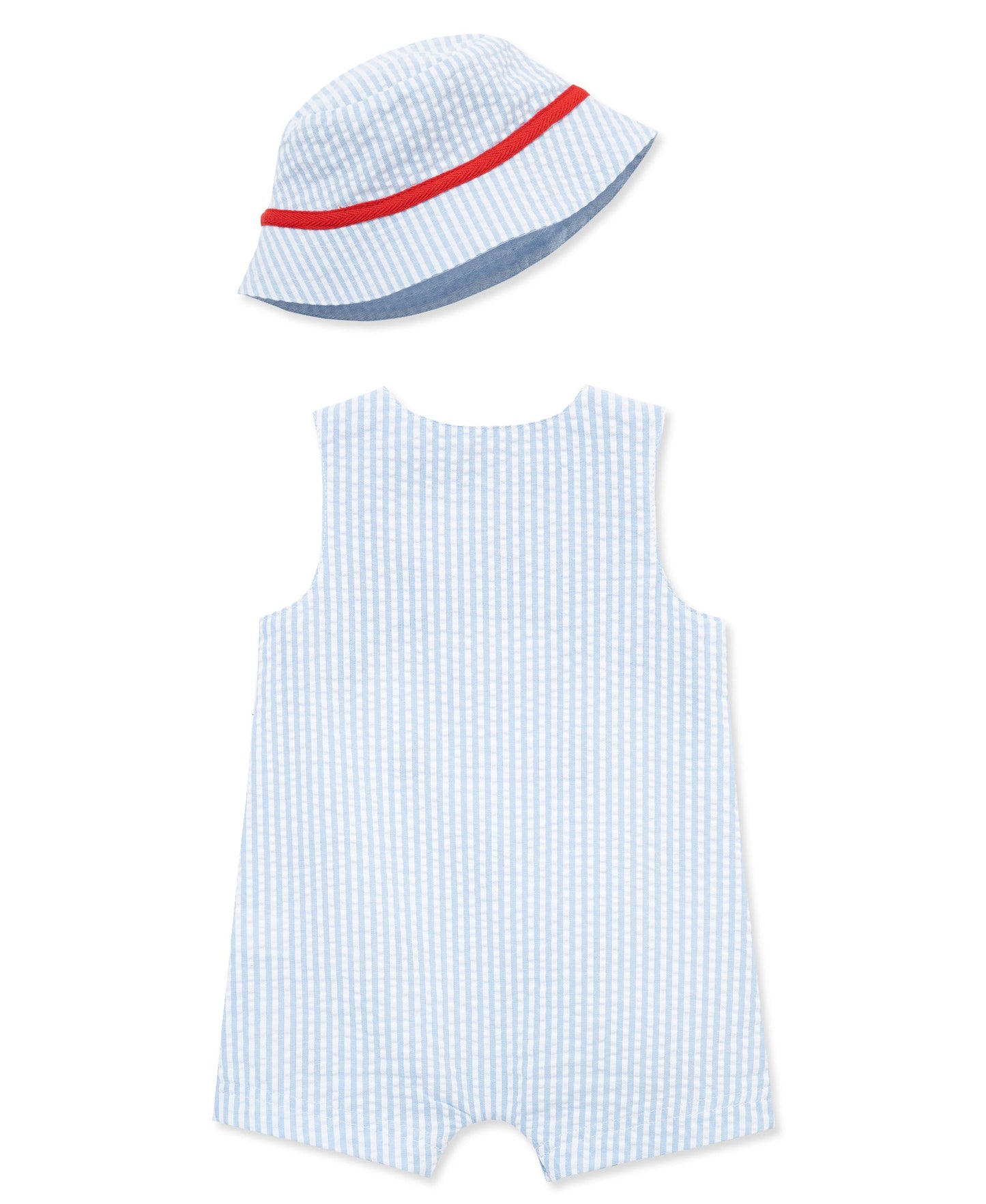 Sailboat Woven Sunsuit & Hat