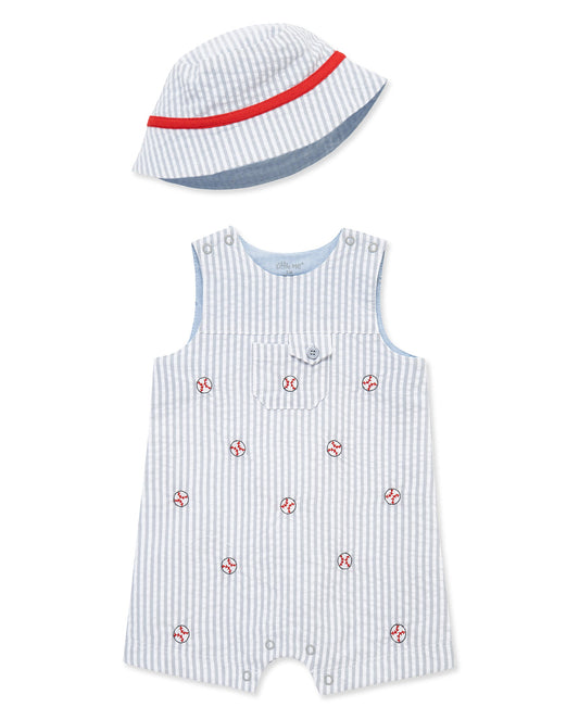 Baseball Woven Sunsuit & Hat