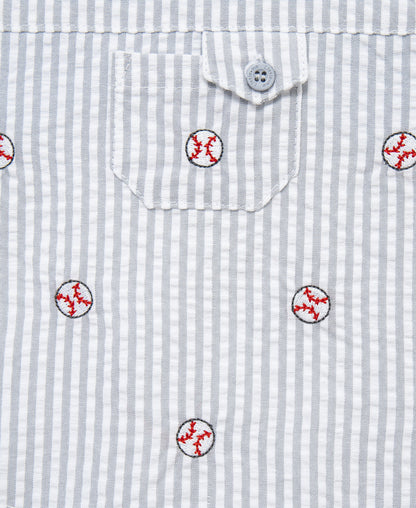 Baseball Woven Sunsuit & Hat