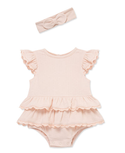 Seashell Lace Skirt Bubble & Headband