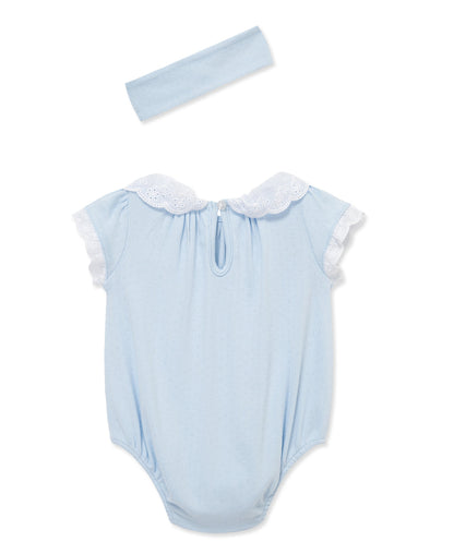 Breeze Eyelet Collar Bubble & Headband