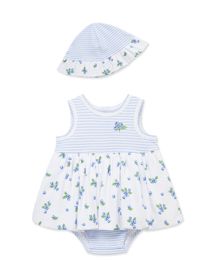 Blueberries Knit Popover & Hat