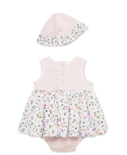Floral Knit Popover & Hat