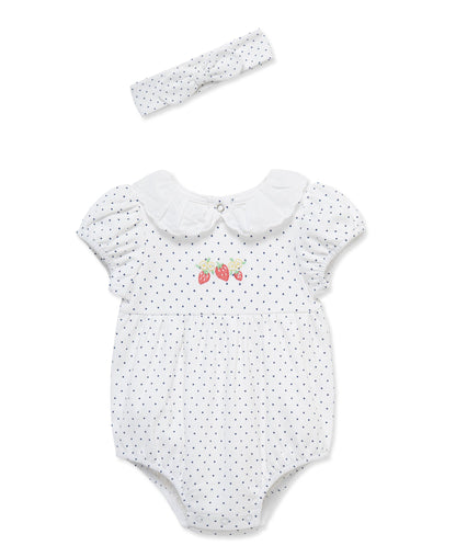 Strawberry Knit Bubble & Headband