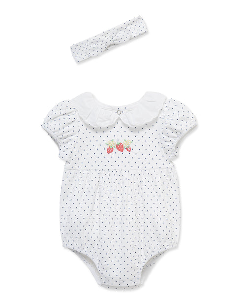 Strawberry Knit Bubble & Headband