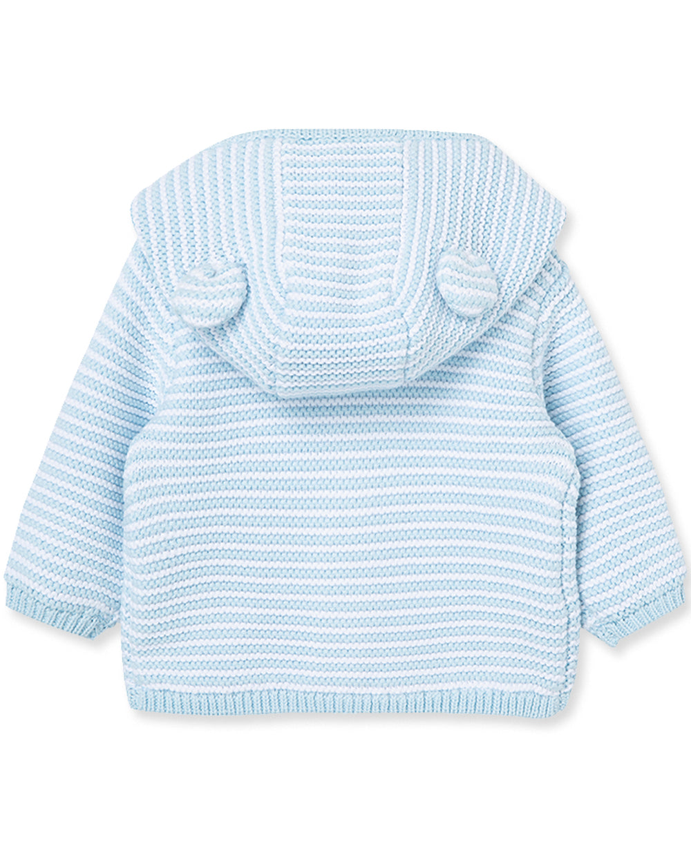 Blue Textured Hoodie