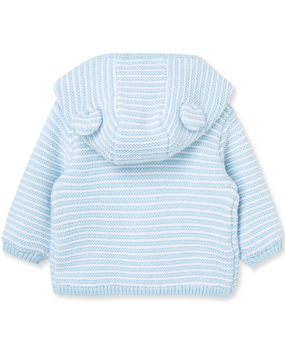 Blue Textured Hoodie