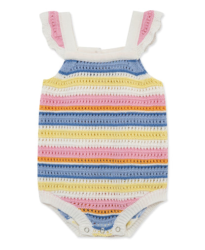 Fun Striped Pointelle Knit Bubble