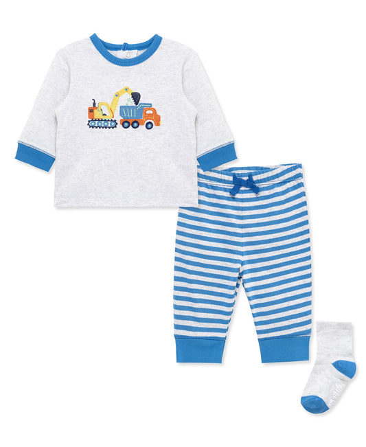 Work Zone 3-Piece Jogger & Sock Set (3M-12M)