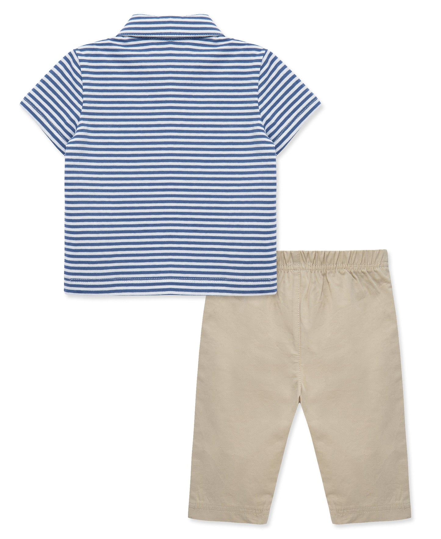 Striped Polo & Pant Set