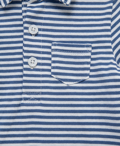 Striped Polo & Pant Set