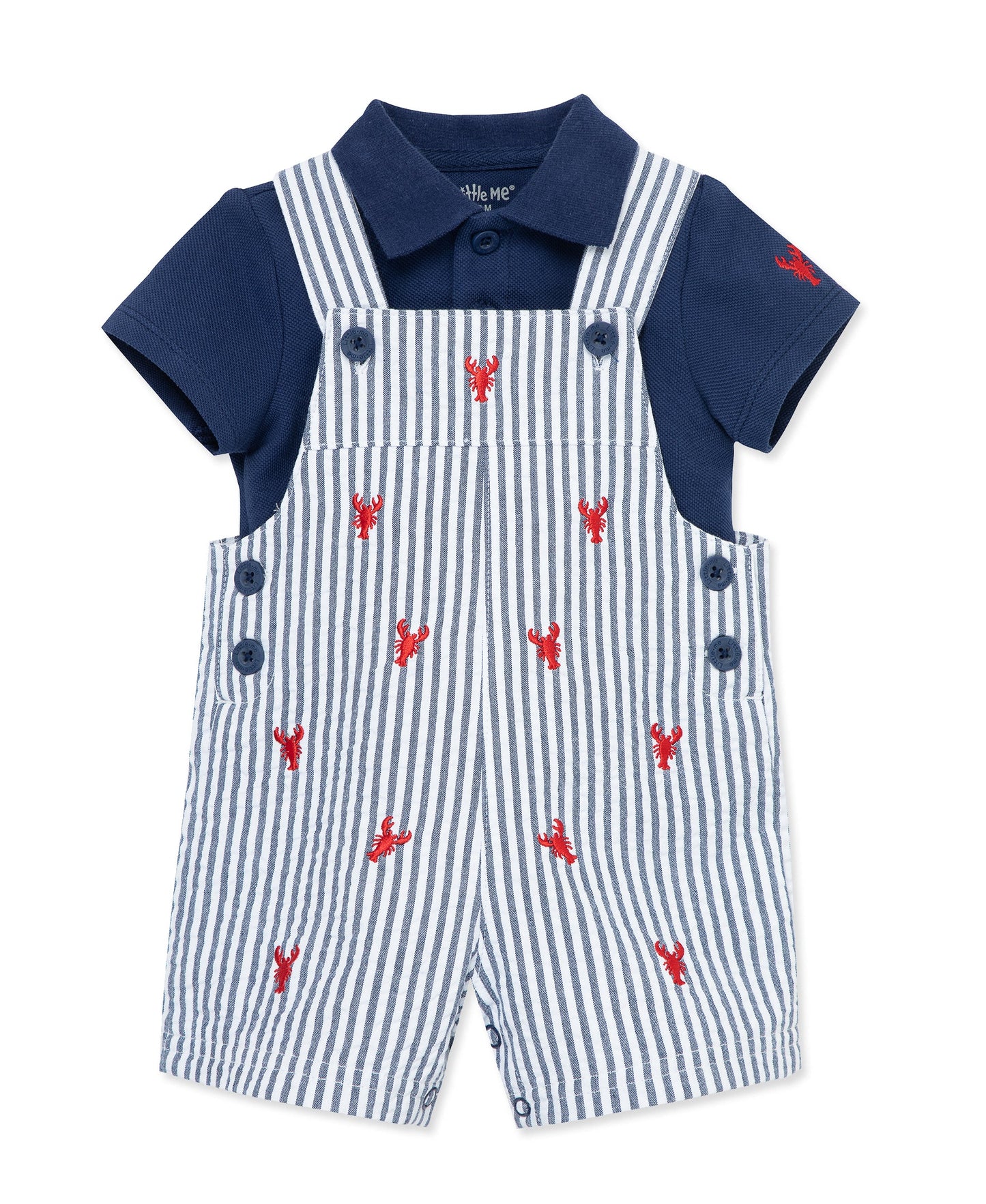 Lobster Woven Shortall Set (3M-12M)