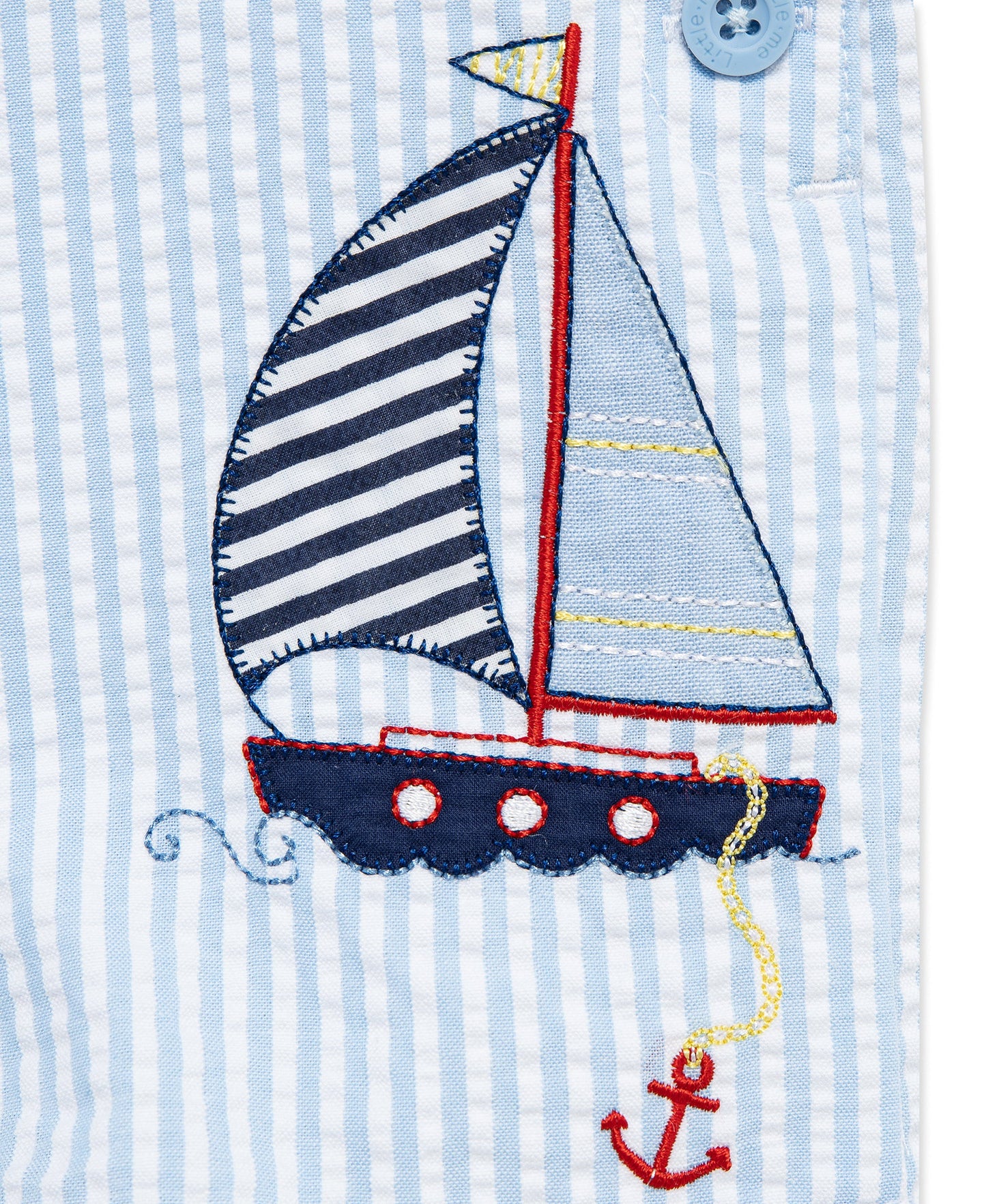 Sailboat Woven Shortall Set (12M-24M)