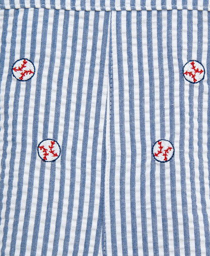 Baseball Woven Shortall Set (3M-12M)