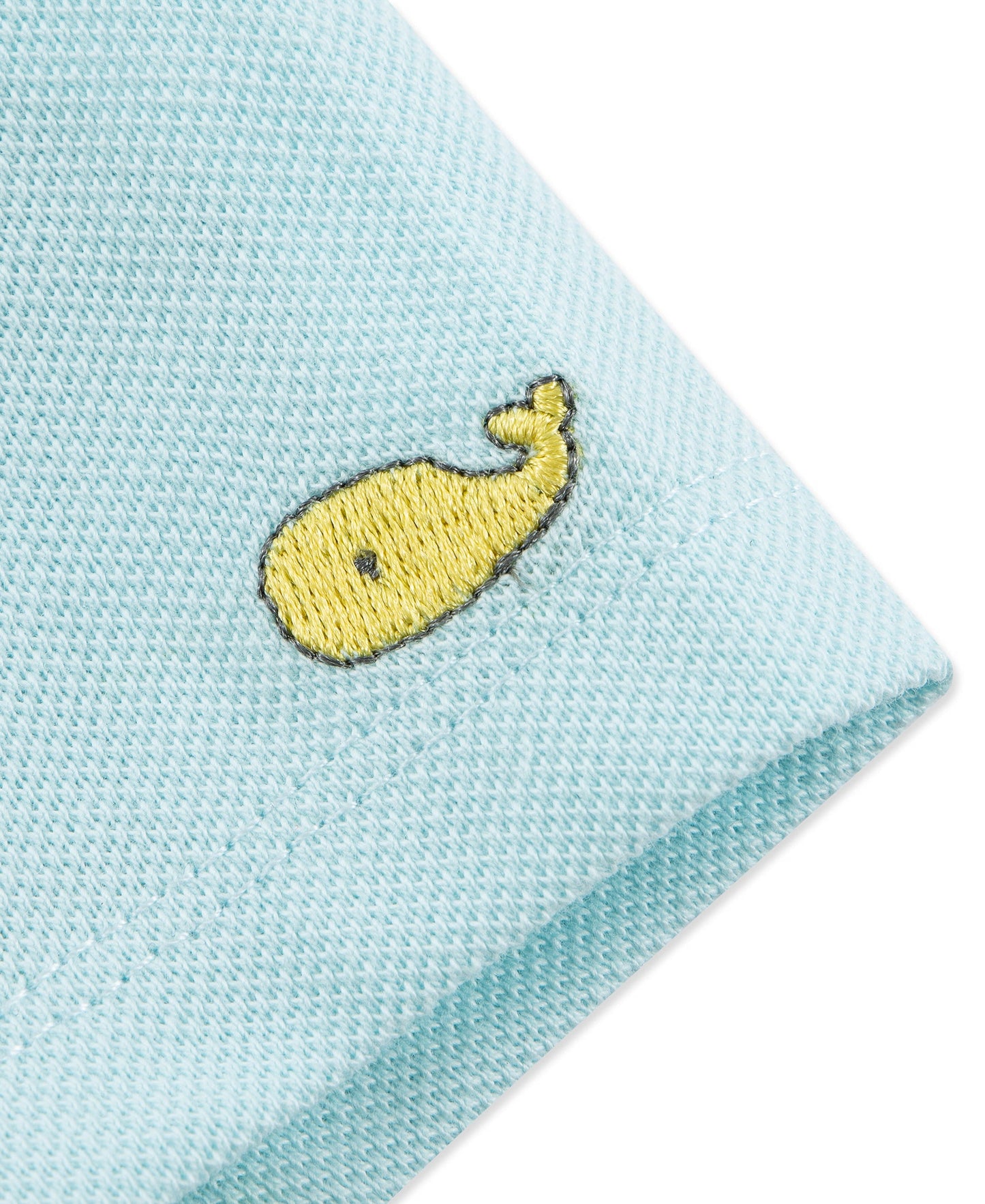 Whales Woven Shortall Set (12M-24M)