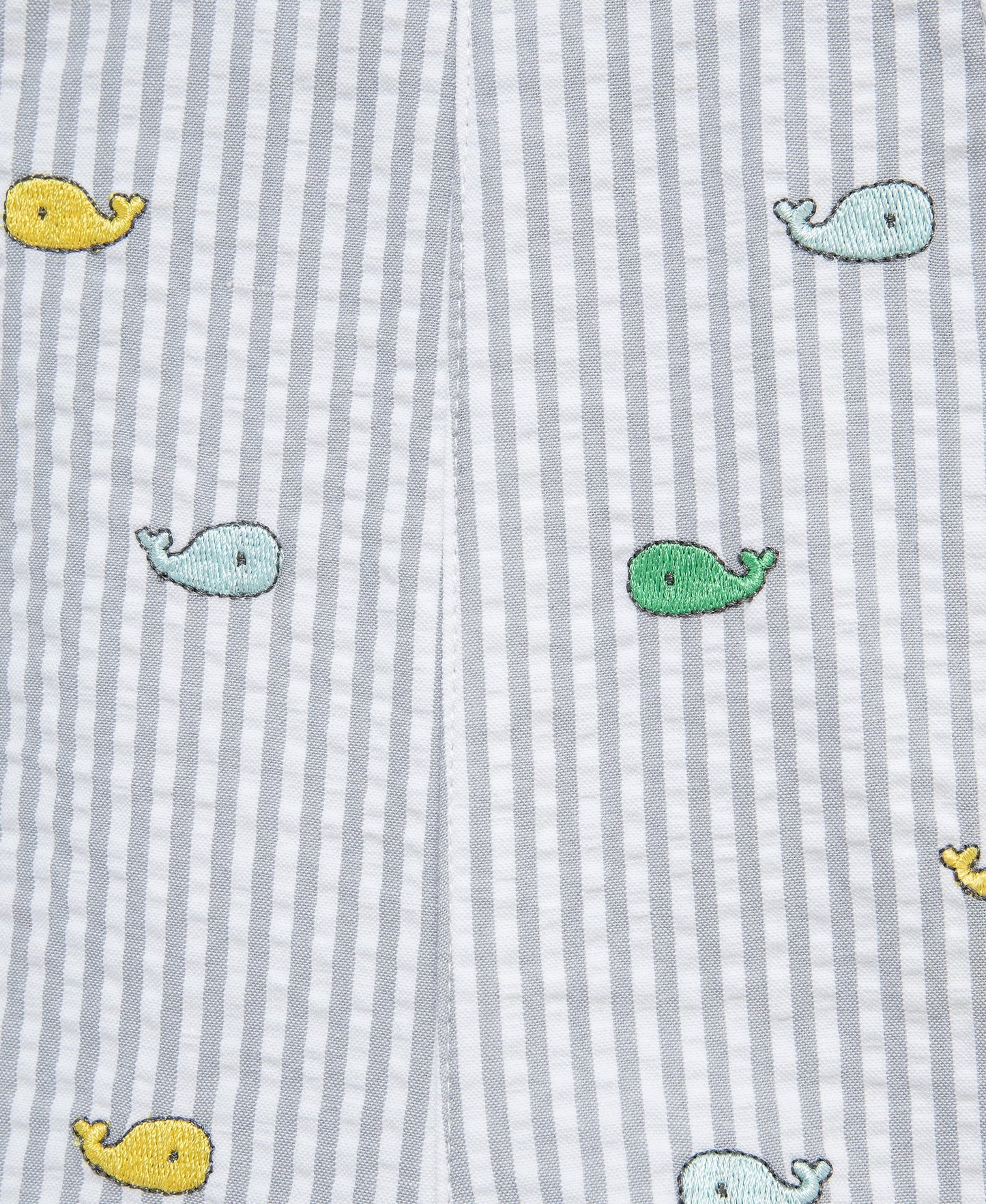 Whales Woven Shortall Set (12M-24M)