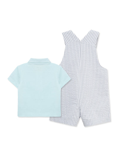Whales Woven Shortall Set (3M-12M)