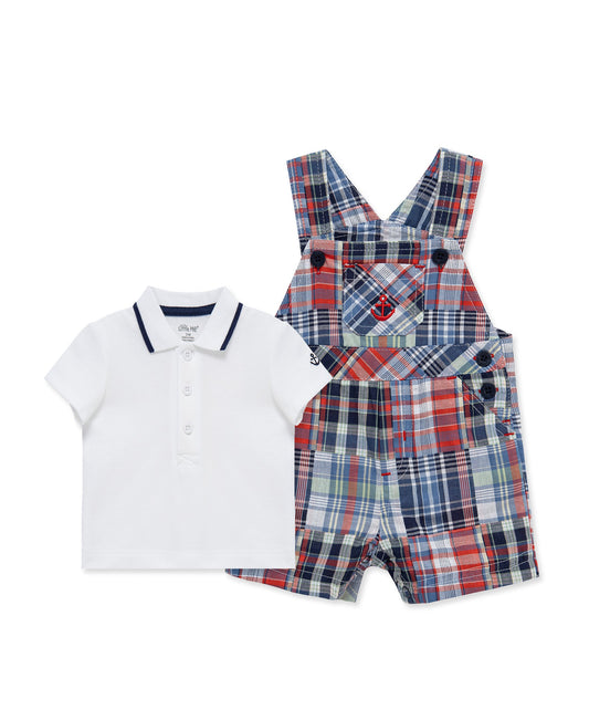 Patchwork Woven Shortall Set (3M-12M)