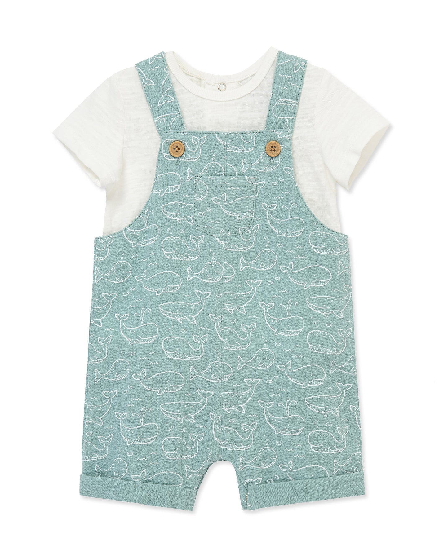 Whales  Gauze Shortall Set