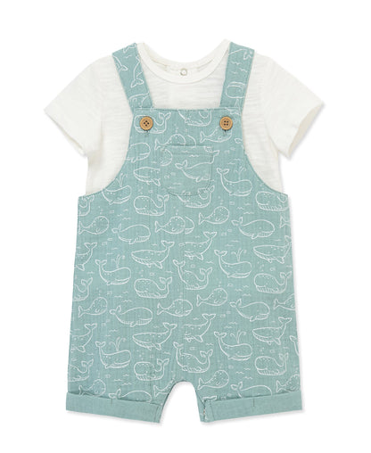 Whales  Gauze Shortall Set