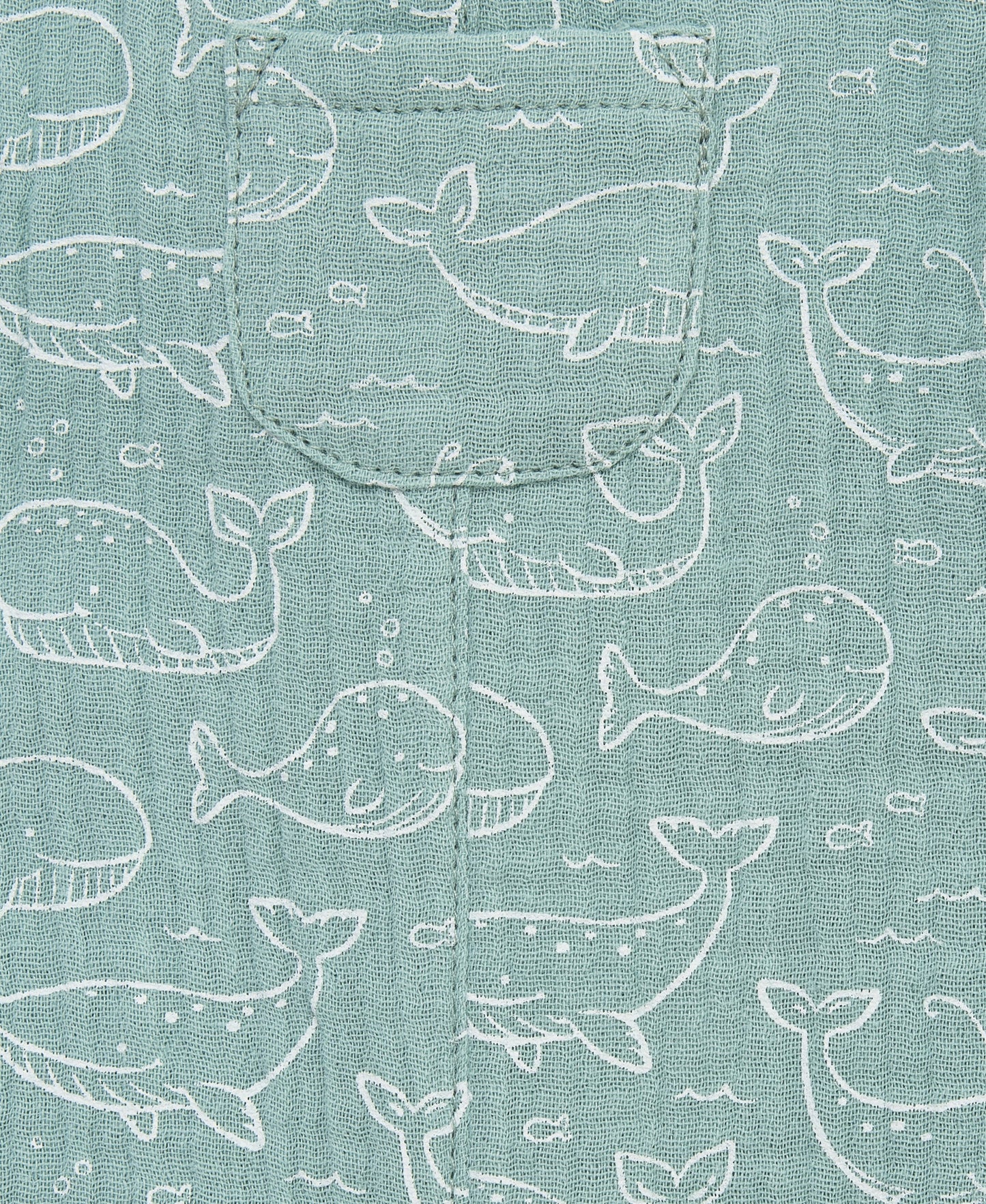 Whales  Gauze Shortall Set
