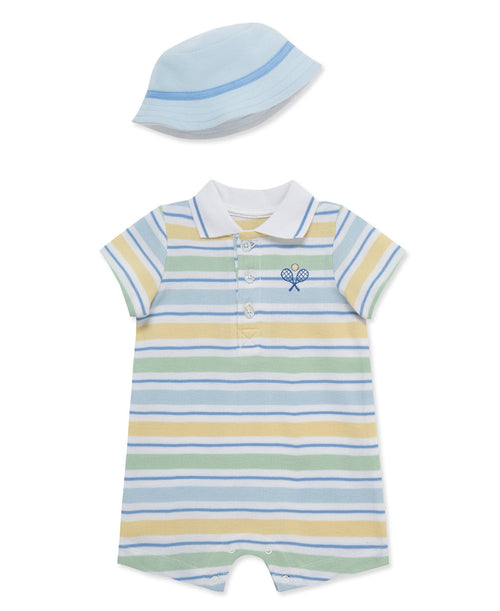 Wide Stripe Romper & Hat