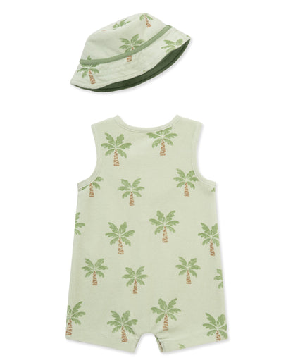 Palms Terry Romper & Hat