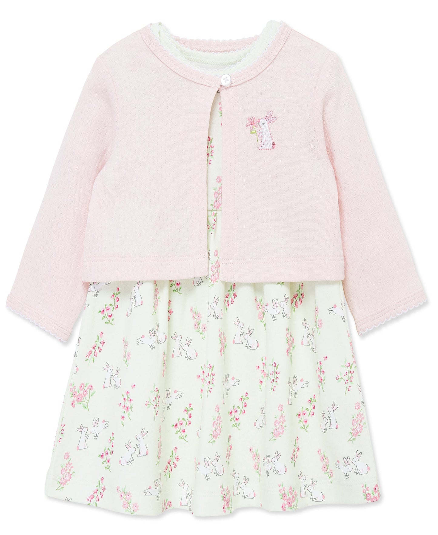 Bunny Knit Dress & Cardigan Set