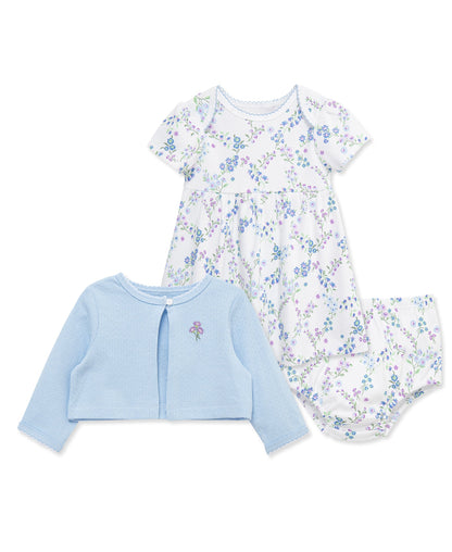 Trellis Knit Dress & Cardigan Set