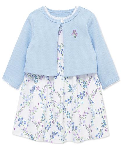 Trellis Knit Dress & Cardigan Set
