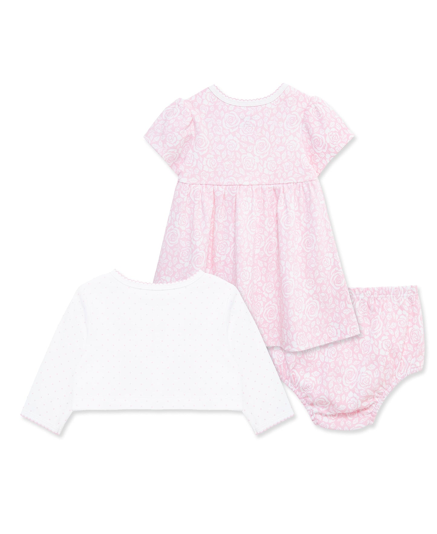 Roses Knit Dress & Cardigan Set