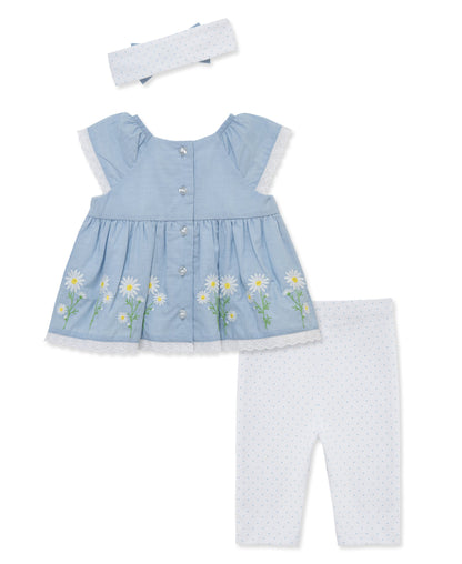 Daisy Border Woven Tunic & Legging Set (12M-24M)