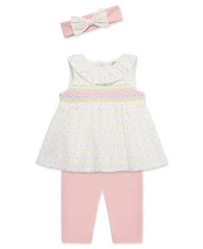 Smocked Dot Woven Tunic & Legging Set (12M-24M)