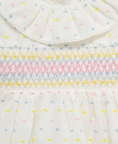 Smocked Dot Woven Tunic & Legging Set (3M-12M)