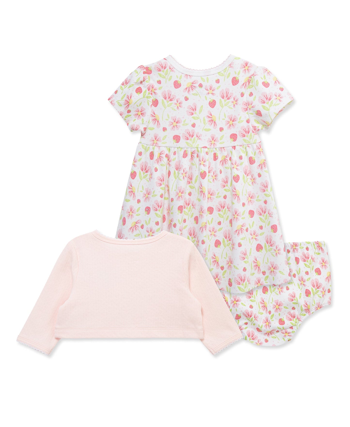 Strawberry Knit Dress & Cardigan Set