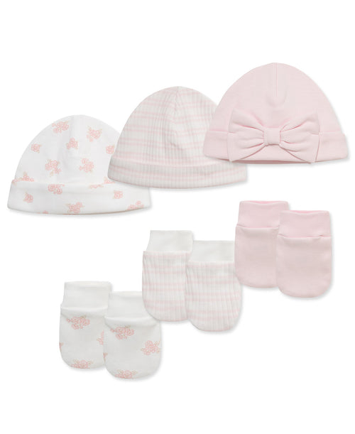 Dainty Bears Hat & Mitt Set
