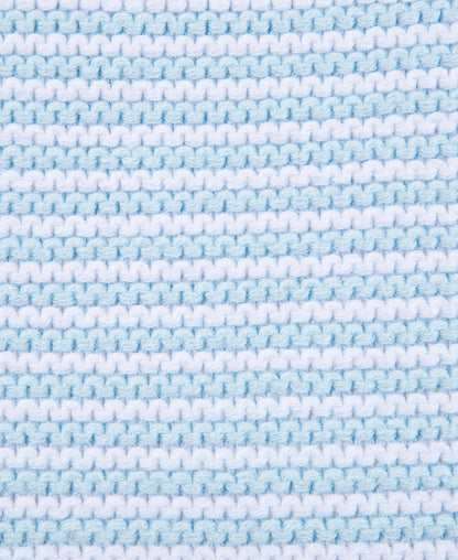 Blue Textured Receiving Blanket