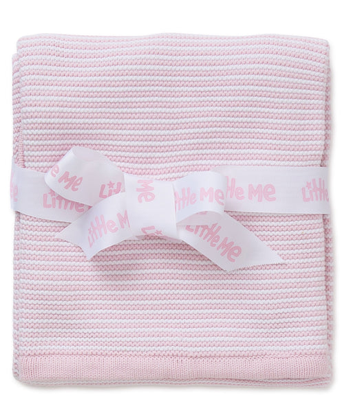 Pink Textured Receiving Blanket