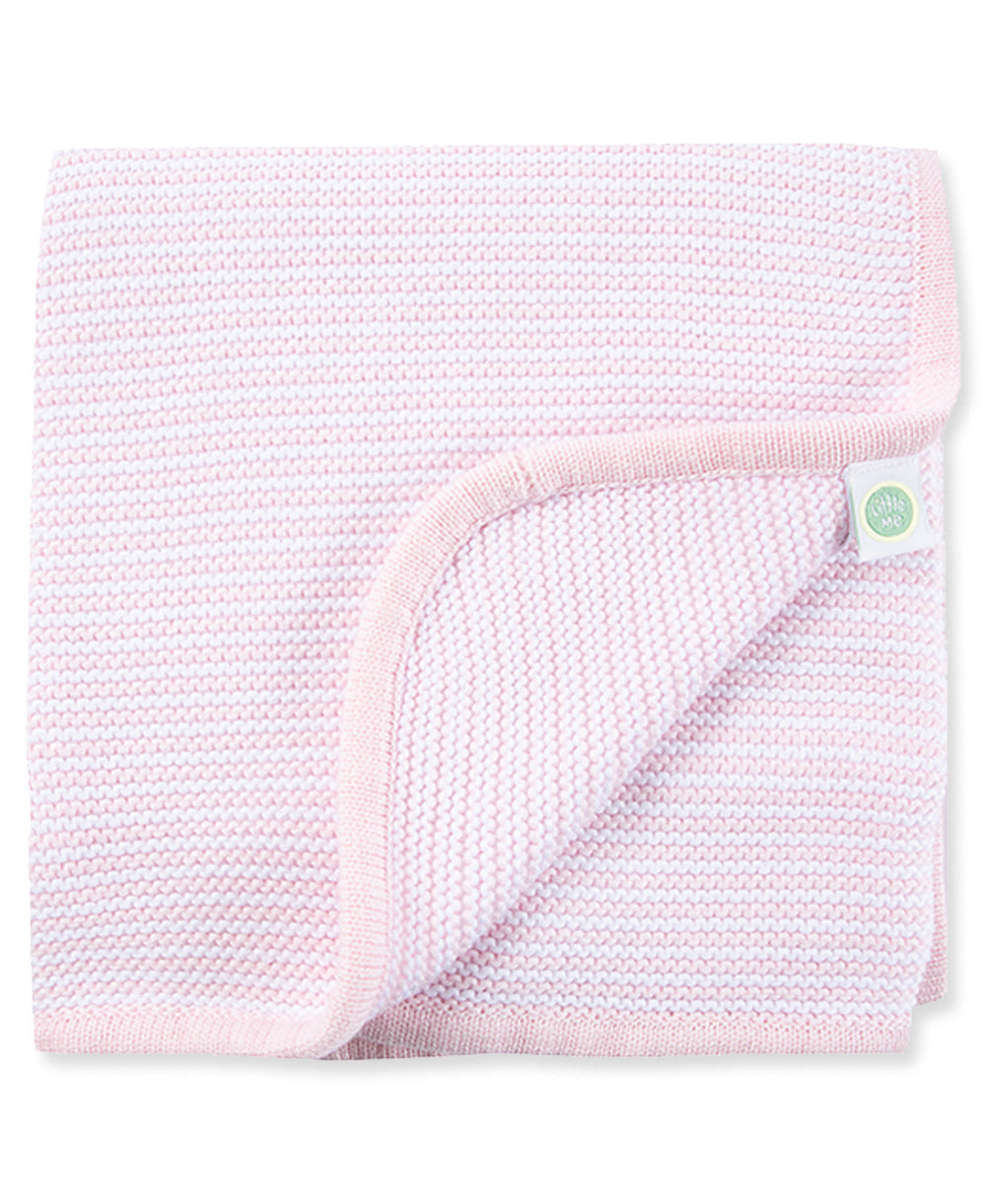 Pink Textured Receiving Blanket