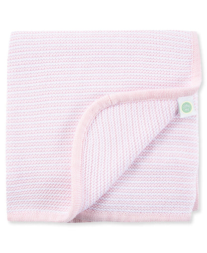 Pink Textured Receiving Blanket