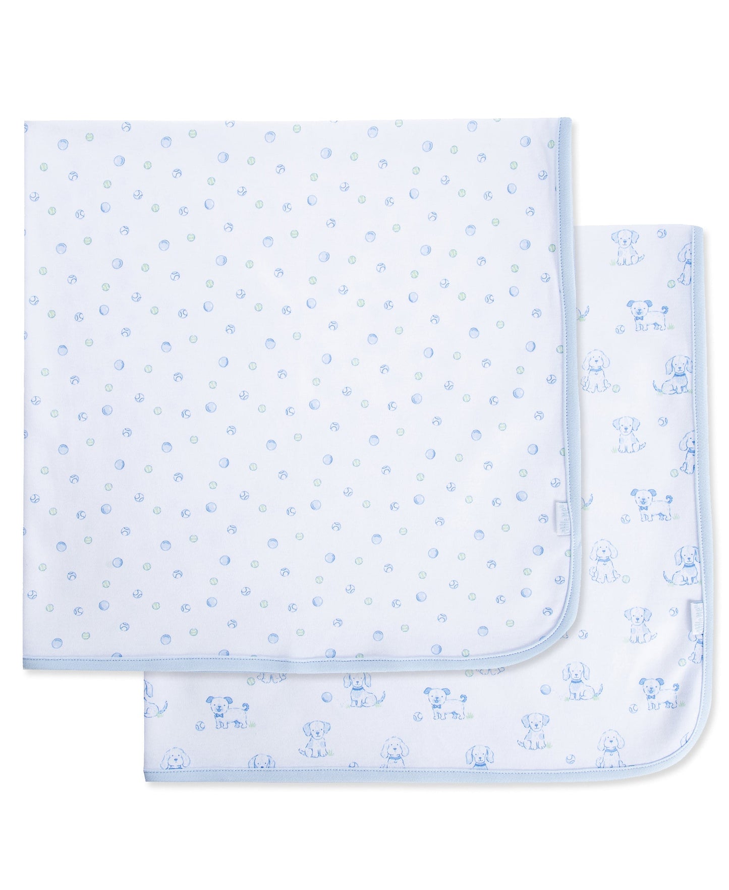 Peppy Puppies Receiving Blankets (2-Pack)