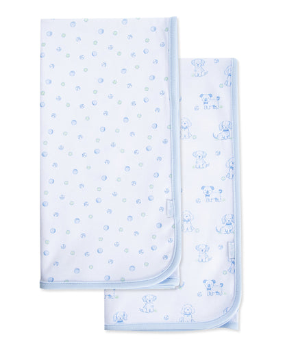 Peppy Puppies Receiving Blankets (2-Pack)
