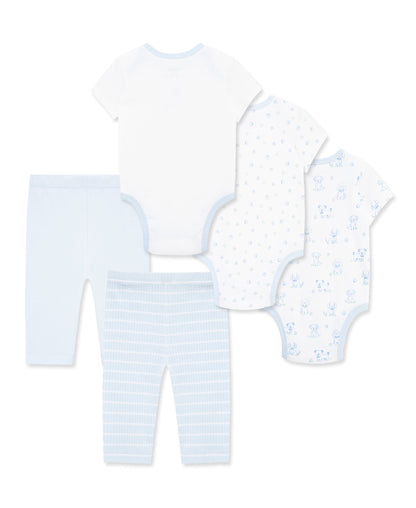 Peppy Puppies 5-Piece Bodysuits & Pants Set